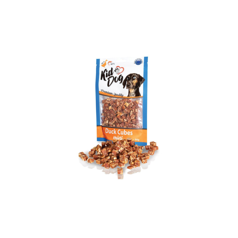 KIDDOG mini kostičky z kachního masíčka a tresky 80 g